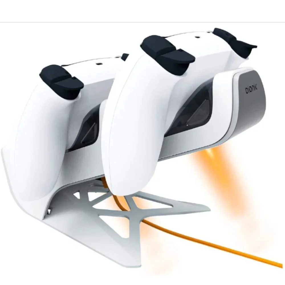 Bionik Power Stand for PlayStation 5 - Dual Control Charge Station - White/Black